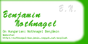 benjamin nothnagel business card